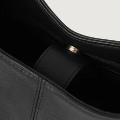 The Stefani Black Leather Hobo Bag