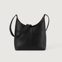 The Stefani Black Leather Hobo Bag