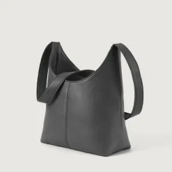 The Stefani Grey Leather Hobo Bag