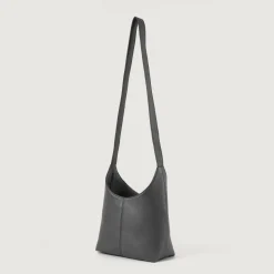 The Stefani Grey Leather Hobo Bag