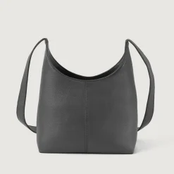 The Stefani Grey Leather Hobo Bag