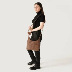 The Stefani Vintage Tan Brown Leather Hobo Bag
