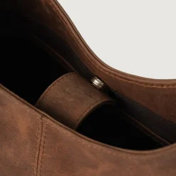 The Stefani Vintage Tan Brown Leather Hobo Bag