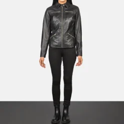 Tomachi Black Leather Jacket