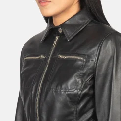 Tomachi Black Leather Jacket