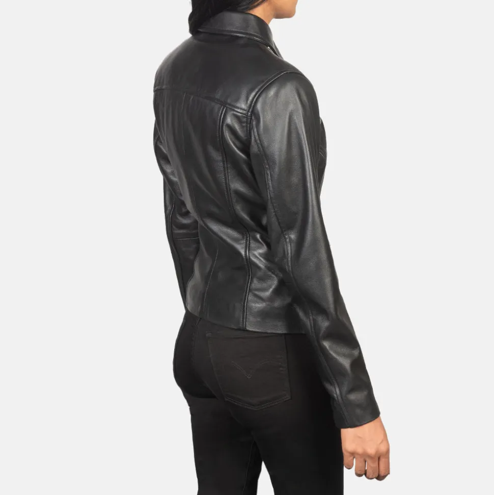 Tomachi Black Leather Jacket