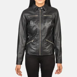 Tomachi Black Leather Jacket