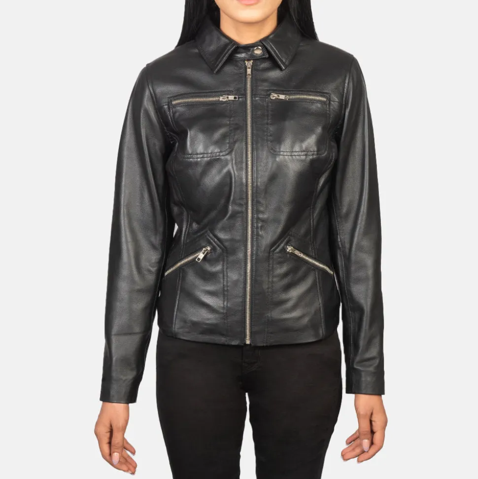 Tomachi Black Leather Jacket