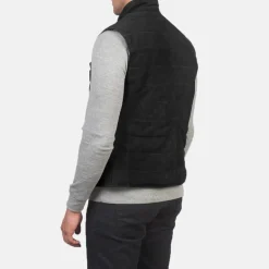 Tony Black Suede Vest