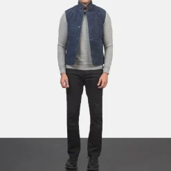 Tony Blue Suede Vest