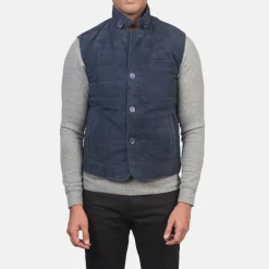 Tony Blue Suede Vest