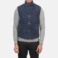 Tony Blue Suede Vest
