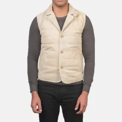 Tony Off-White Suede Vest