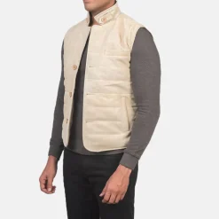 Tony Off-White Suede Vest