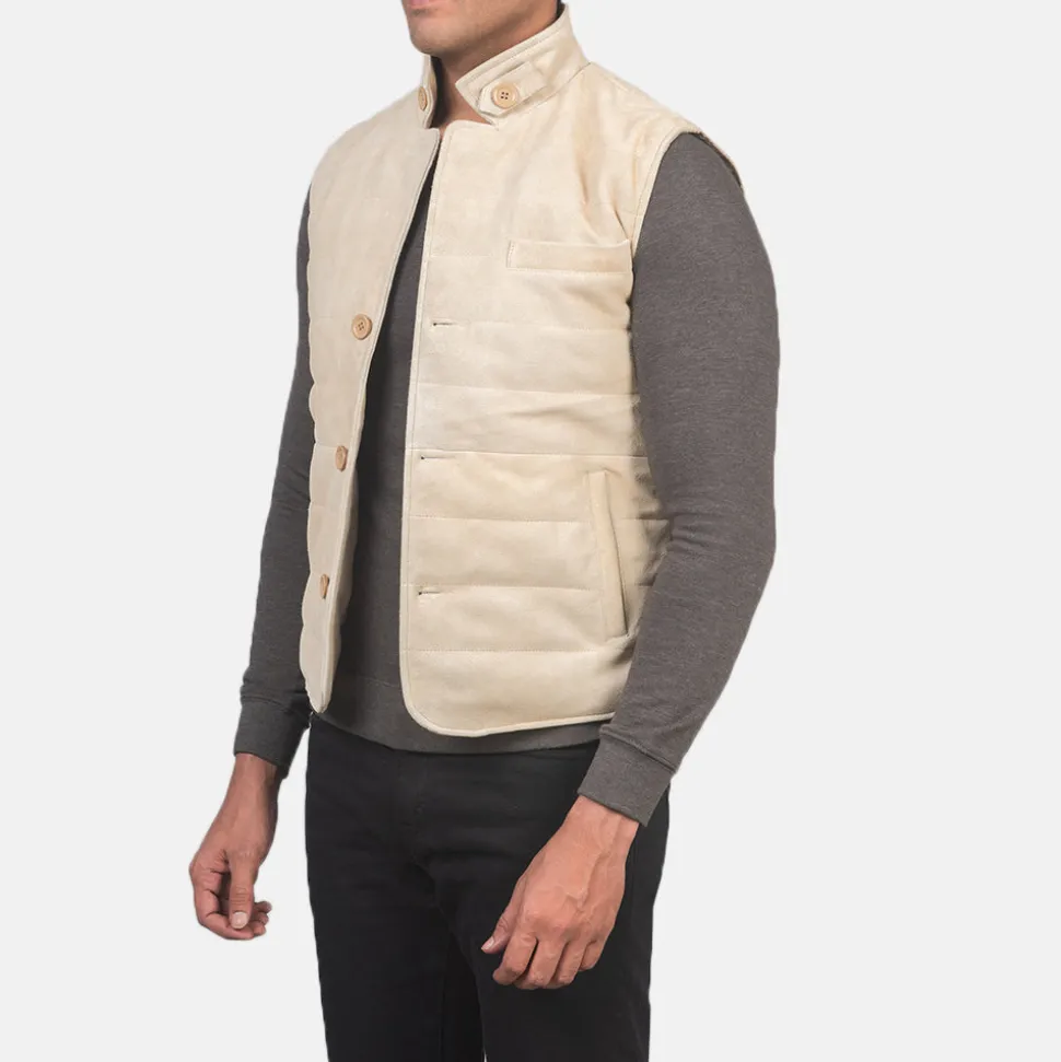 Tony Off-White Suede Vest