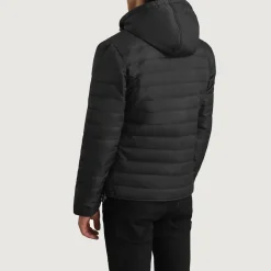 Tyler Black Hooded Puffer Jacket