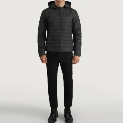 Tyler Black Hooded Puffer Jacket