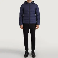 Tyler Blue Hooded Puffer Jacket