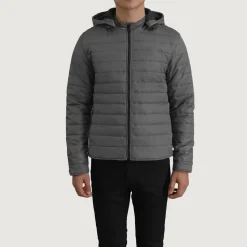 Tyler Grey Hooded Puffer Jacket
