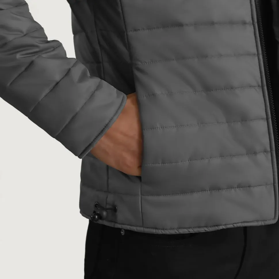 Tyler Grey Hooded Puffer Jacket