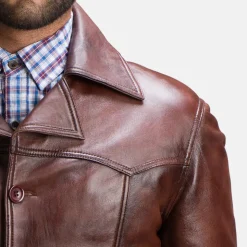 Vincent Alley Brown Leather Jacket