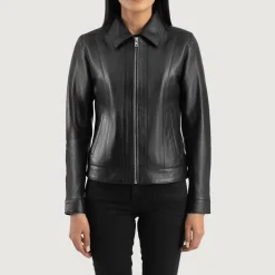 Vixen Black Classic Collar Leather Jacket