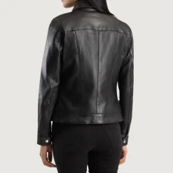 Vixen Black Classic Collar Leather Jacket