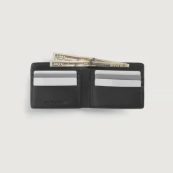Voren Black Leather Bi-fold Wallet