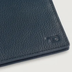 Voren Blue Leather Bi-fold Wallet