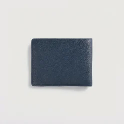 Voren Blue Leather Bi-fold Wallet