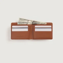 Voren Brown Leather Bi-fold Wallet