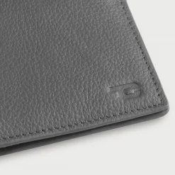 Voren Grey Leather Bi-fold Wallet