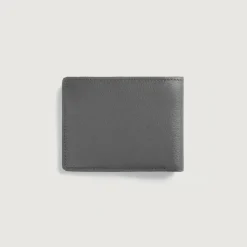 Voren Grey Leather Bi-fold Wallet