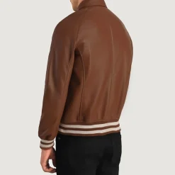 Walton Brown Leather Varsity Jacket