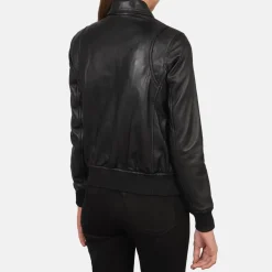 Westa A-2 Black Leather Bomber Jacket
