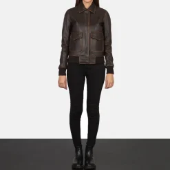 Westa A-2 Brown Leather Bomber Jacket