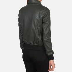 Westa A-2 Green Leather Bomber Jacket
