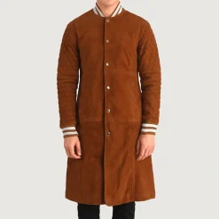 Wilde Brown Suede Varsity Coat