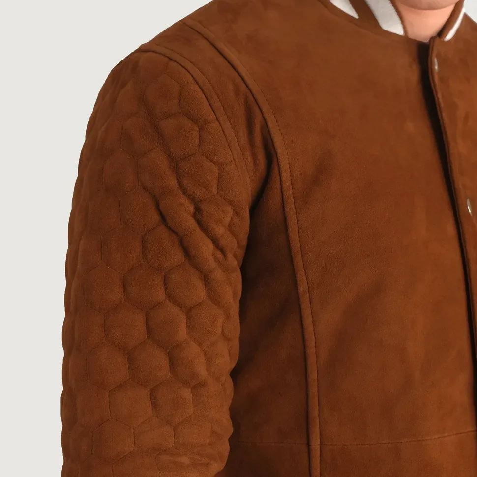 Wilde Brown Suede Varsity Coat