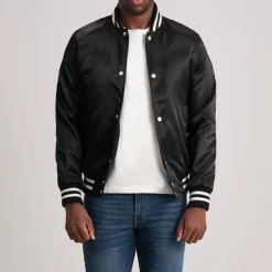 Xander Black Varsity Jacket