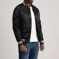 Xander Black Varsity Jacket