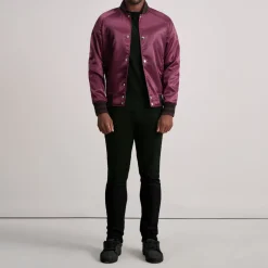 Xander Maroon Varsity Jacket