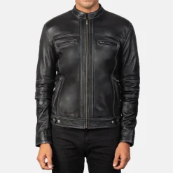 Youngster Black Leather Biker Jacket