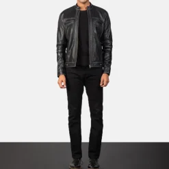 Youngster Black Leather Biker Jacket