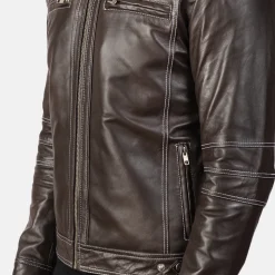 Youngster Brown Leather Biker Jacket