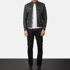 Youngster Distressed Black Leather Jacket