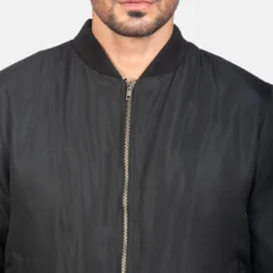 Zack Black Bomber Jacket