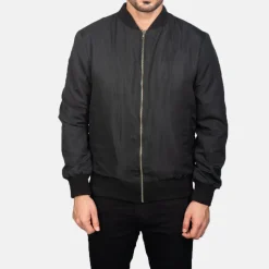 Zack Black Bomber Jacket