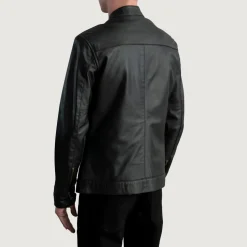 Zen Black Leather Biker Jacket