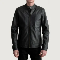 Zen Black Leather Biker Jacket